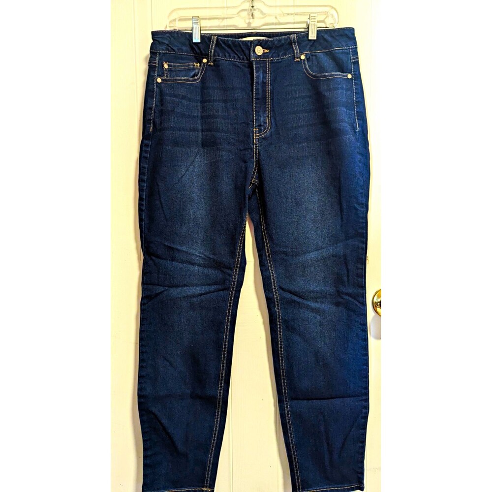 Cato Est 1946 Denim Women's Size 14 High Rise Blue Straight Leg 5-Pocket Jeans
